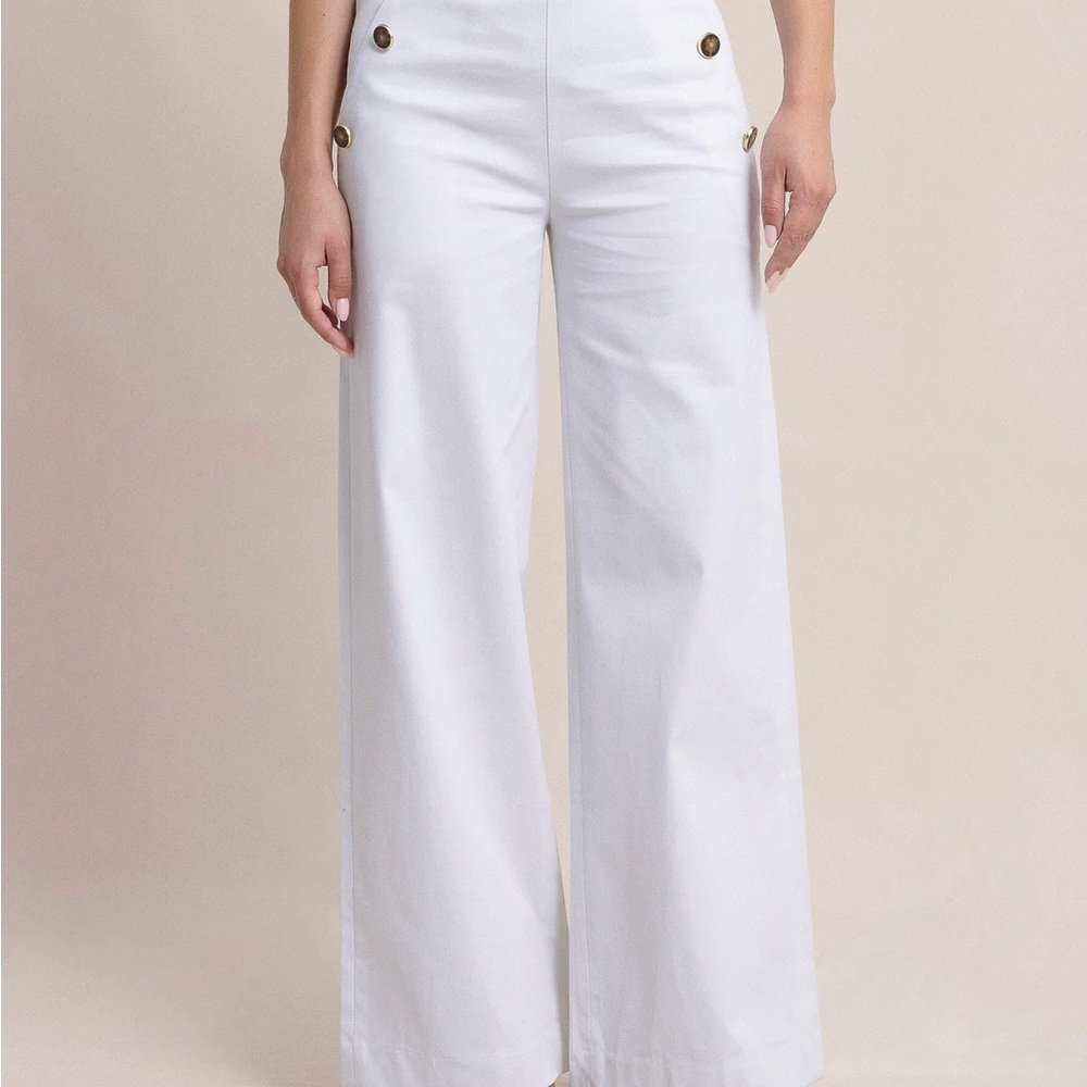 Southern Tide Thalia Sailor Pant - White Wide-Leg Women's Pants - NWT